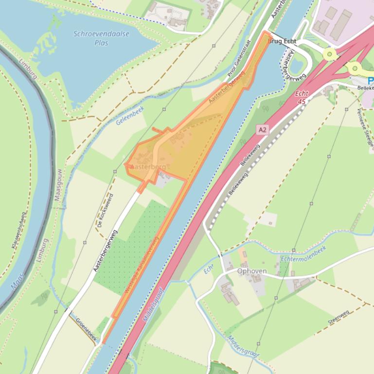 Kaart van postcodegebied 6101PC.