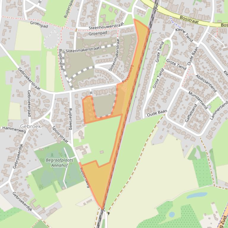 Kaart van postcodegebied 6101SZ.