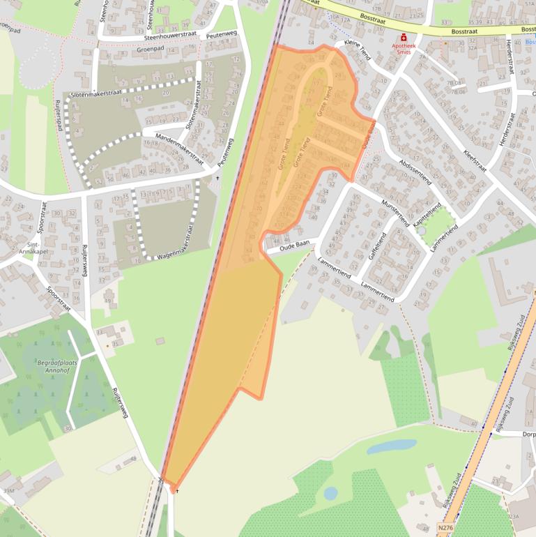 Kaart van postcodegebied 6101VB.