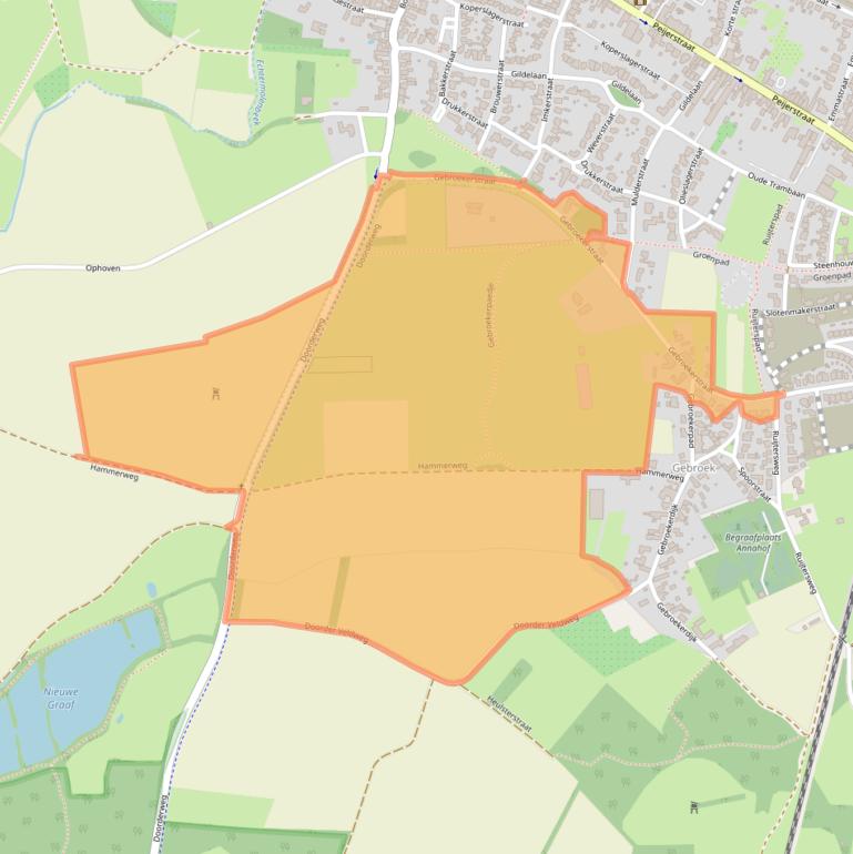 Kaart van postcodegebied 6101VX.