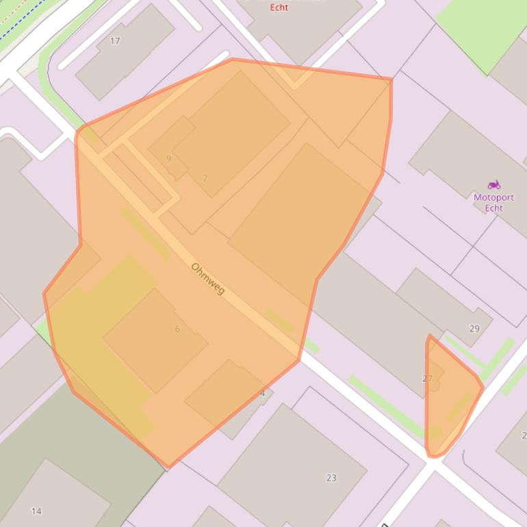 Kaart van postcodegebied 6101WZ.