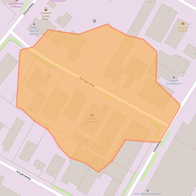 Kaart van postcodegebied 6101XD.