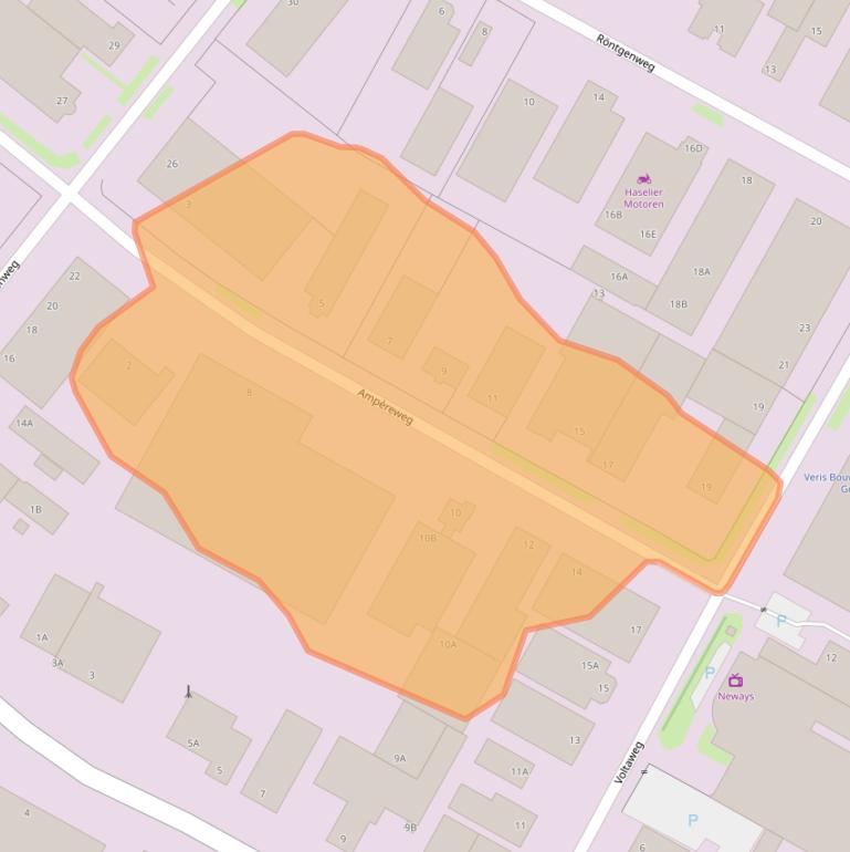 Kaart van postcodegebied 6101XE.