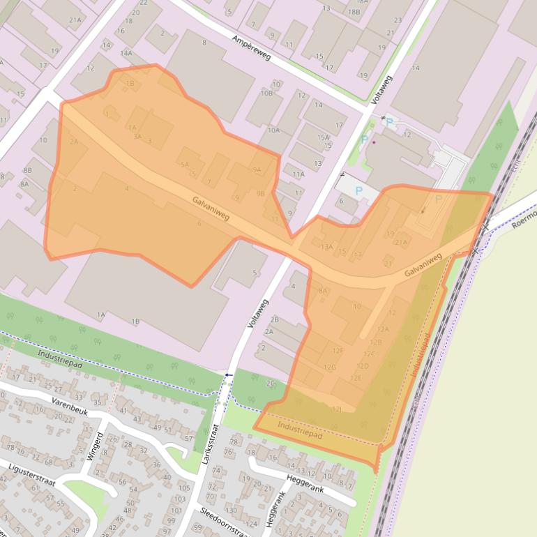Kaart van postcodegebied 6101XH.