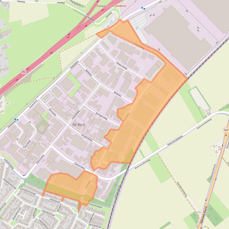 Kaart van postcodegebied 6101XK.