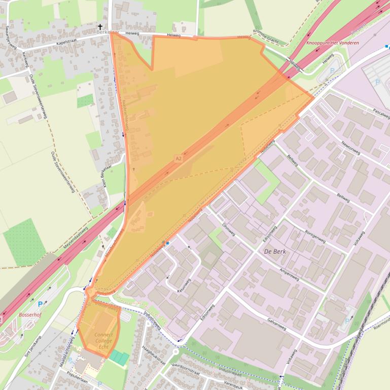 Kaart van postcodegebied 6101XX.