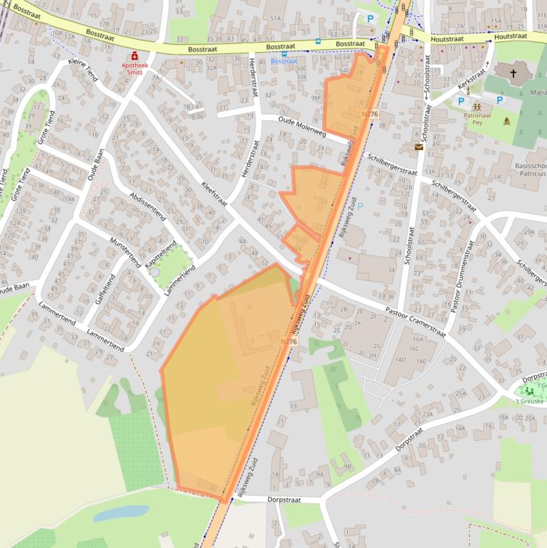 Kaart van postcodegebied 6102AB.