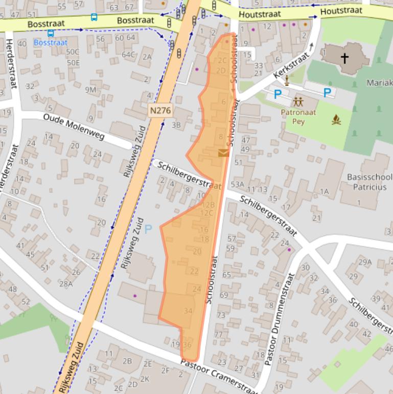 Kaart van postcodegebied 6102AE.