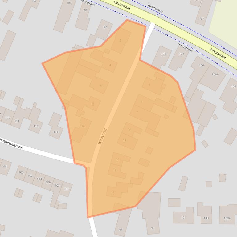 Kaart van postcodegebied 6102BC.