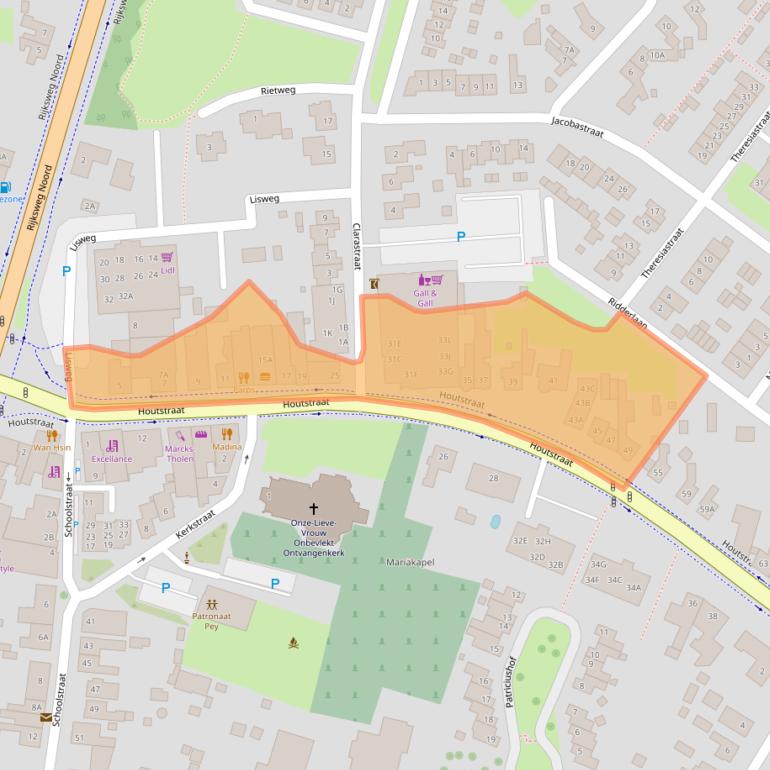 Kaart van postcodegebied 6102BD.