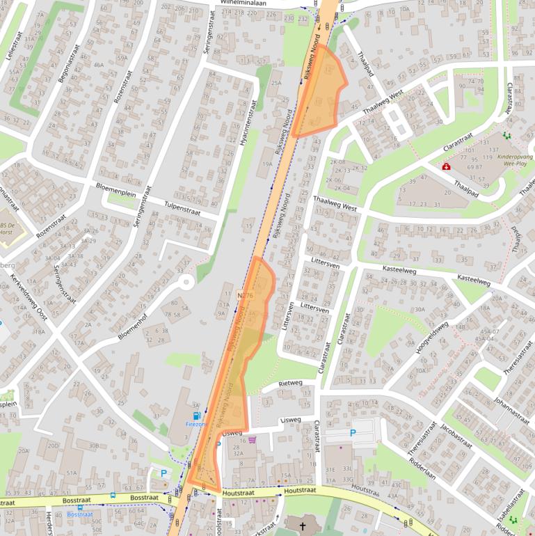 Kaart van postcodegebied 6102BN.
