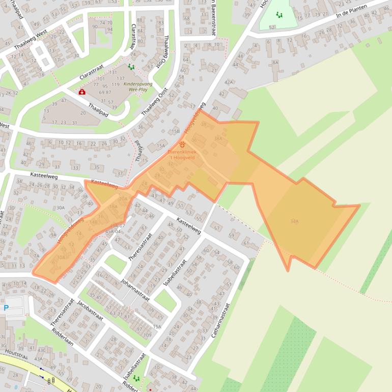 Kaart van postcodegebied 6102CB.