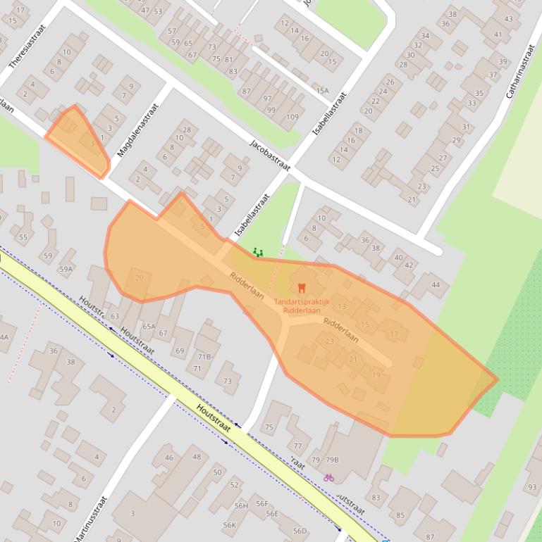 Kaart van postcodegebied 6102CM.