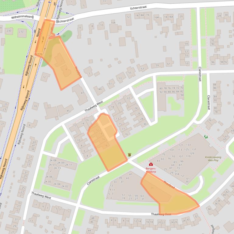 Kaart van postcodegebied 6102EG.