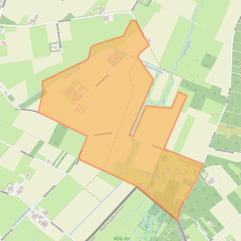 Kaart van postcodegebied 6102RR.
