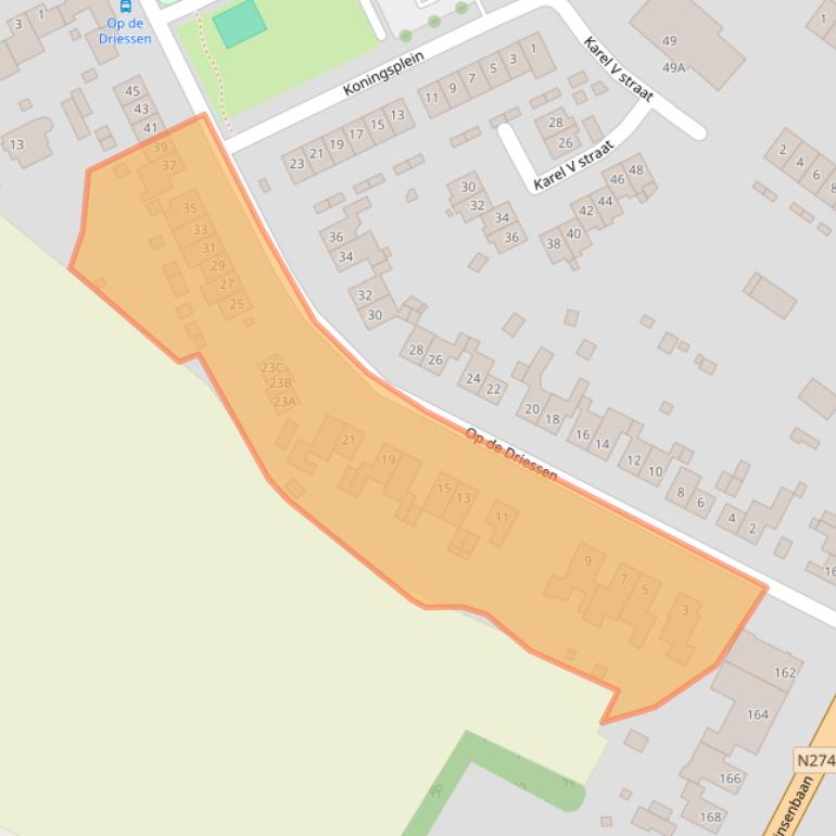 Kaart van postcodegebied 6104AT.