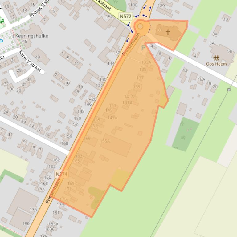 Kaart van postcodegebied 6104BD.