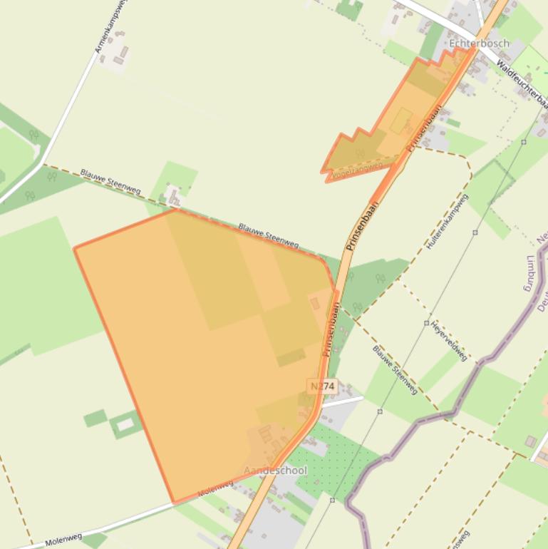 Kaart van postcodegebied 6104BG.