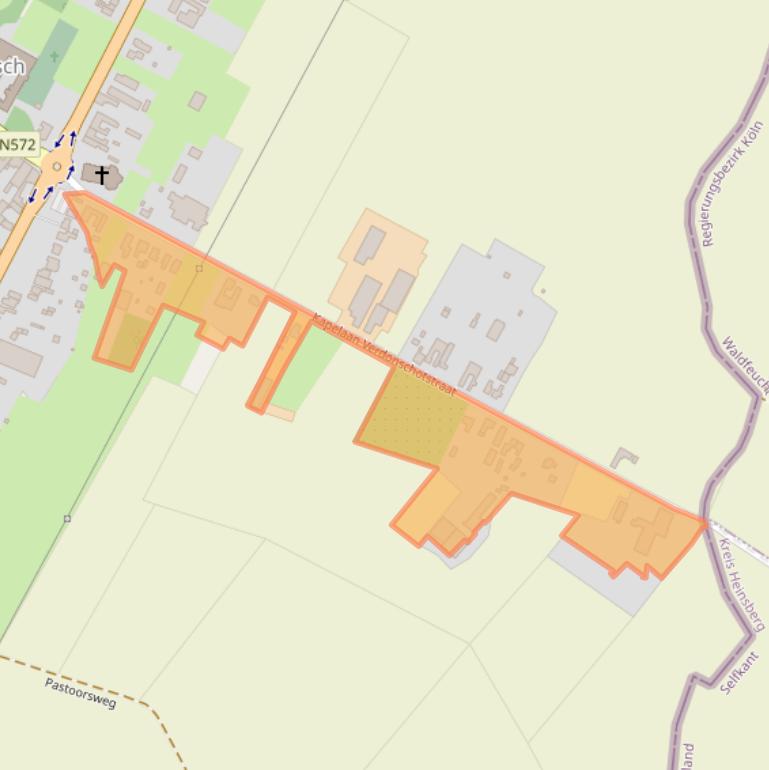 Kaart van postcodegebied 6104BM.