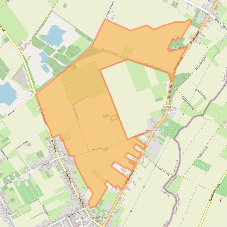 Kaart van postcodegebied 6104BP.