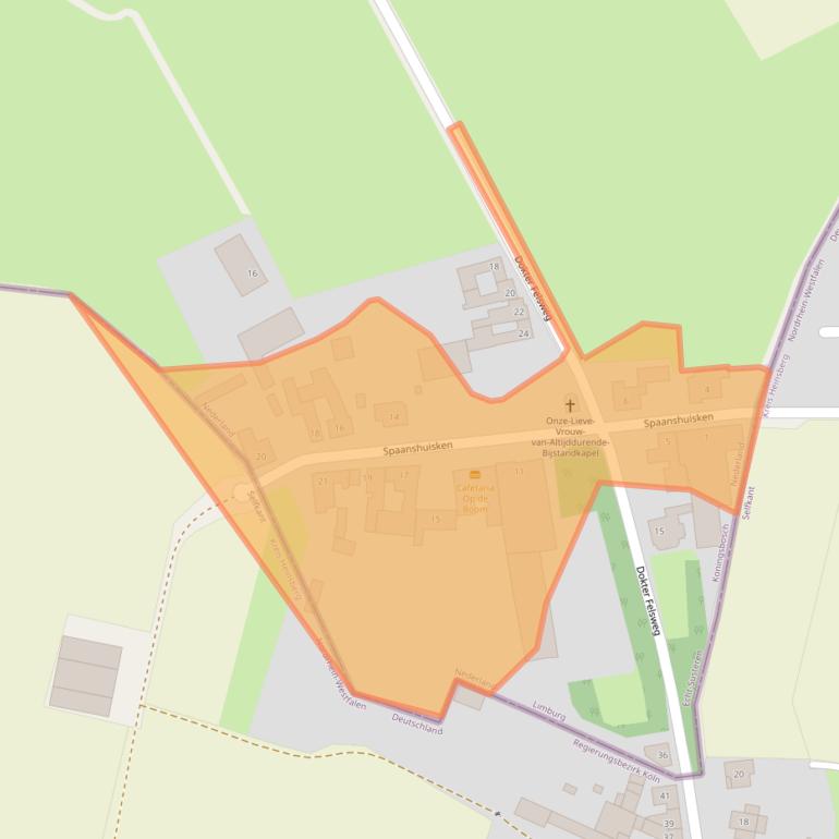 Kaart van postcodegebied 6104RR.