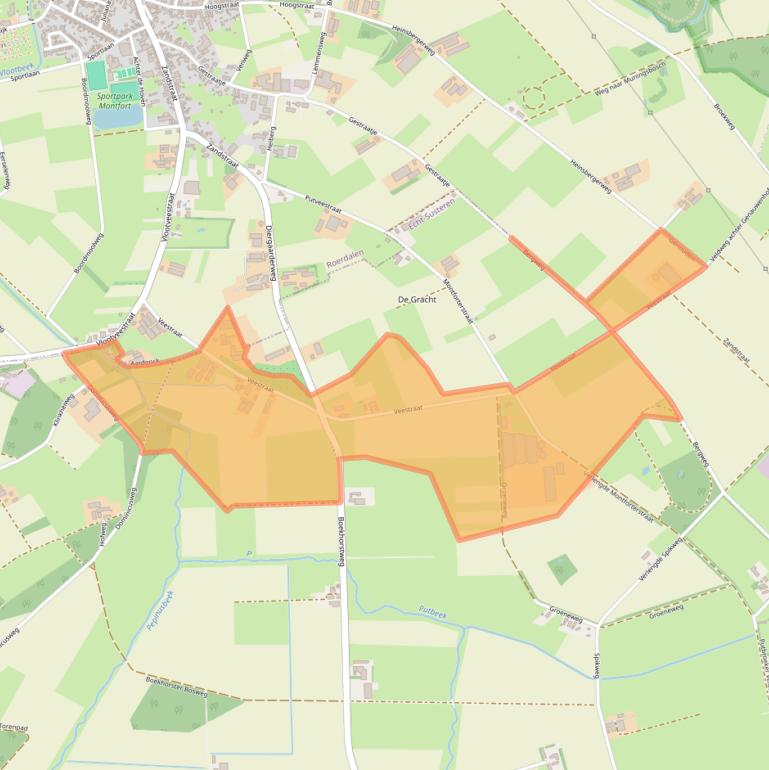Kaart van postcodegebied 6105AB.