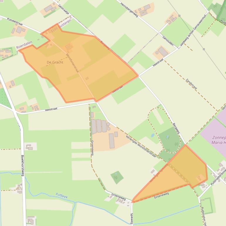 Kaart van postcodegebied 6105AC.