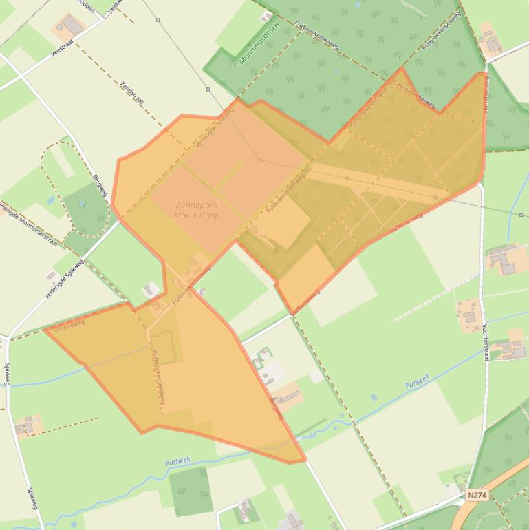 Kaart van postcodegebied 6105AK.