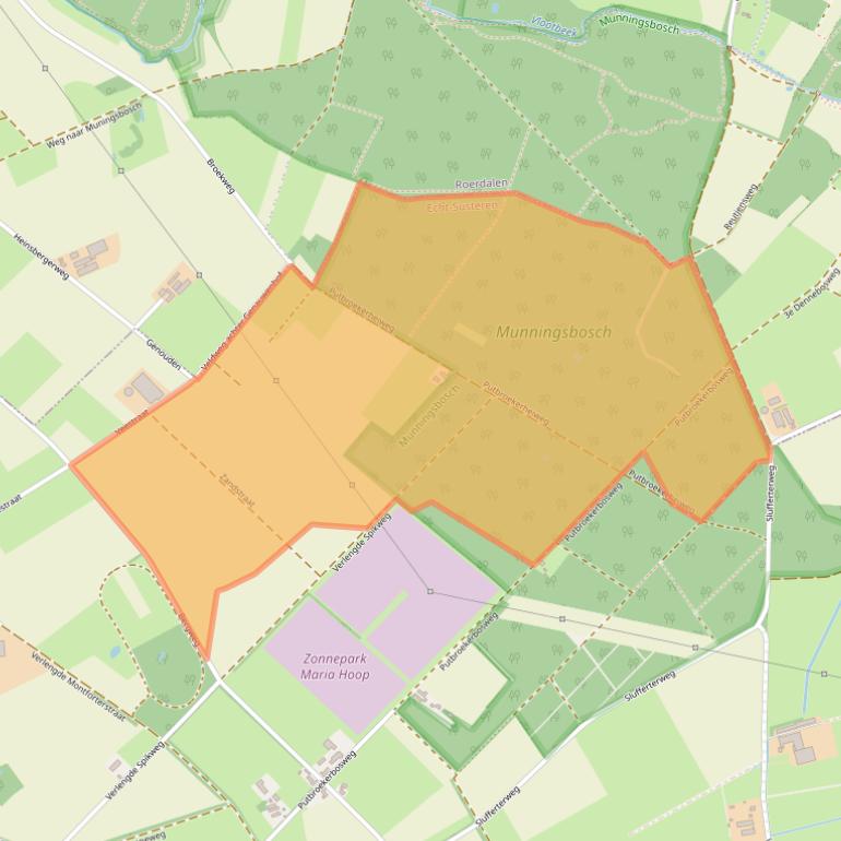 Kaart van postcodegebied 6105AL.