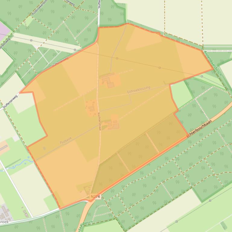 Kaart van postcodegebied 6105AN.
