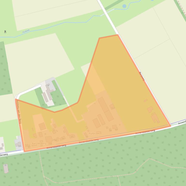 Kaart van postcodegebied 6105AS.