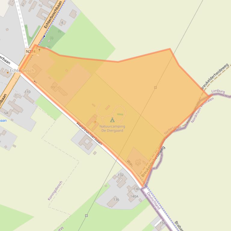 Kaart van postcodegebied 6105BL.