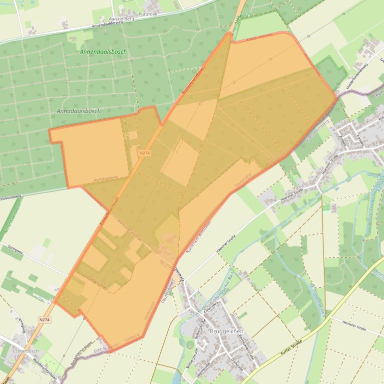 Kaart van postcodegebied 6105BS.