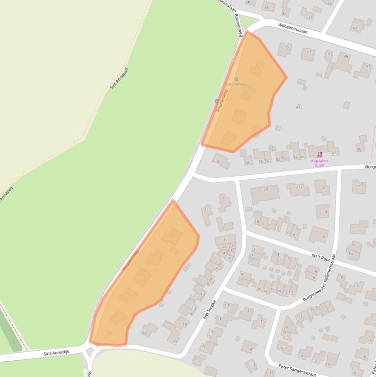 Kaart van postcodegebied 6107AC.