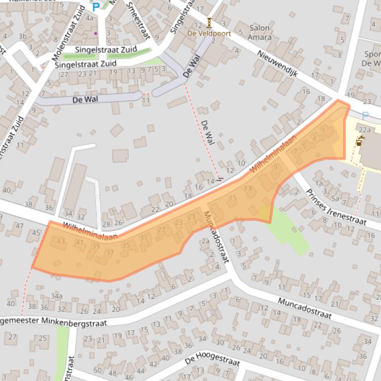 Kaart van postcodegebied 6107AH.