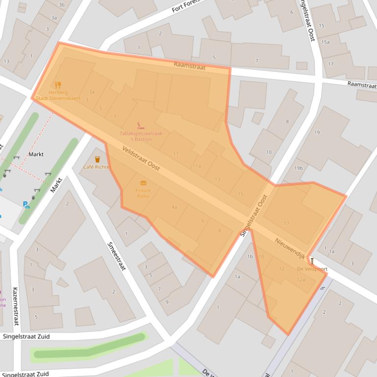 Kaart van postcodegebied 6107AS.