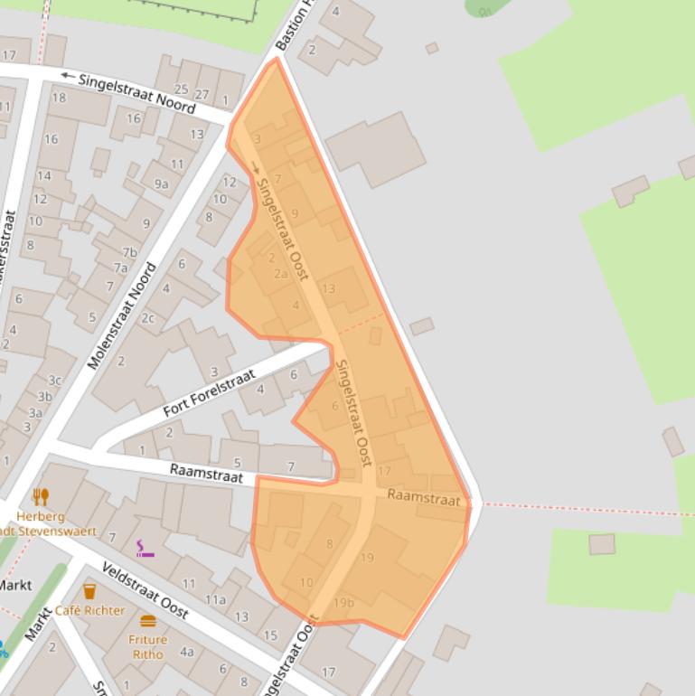 Kaart van postcodegebied 6107BK.