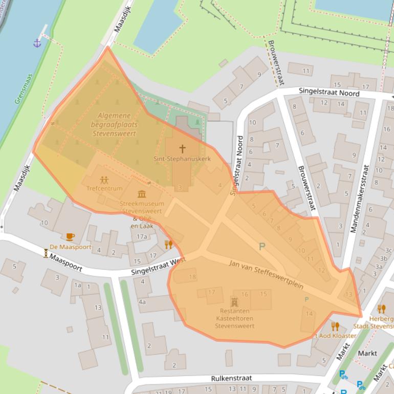 Kaart van postcodegebied 6107BZ.