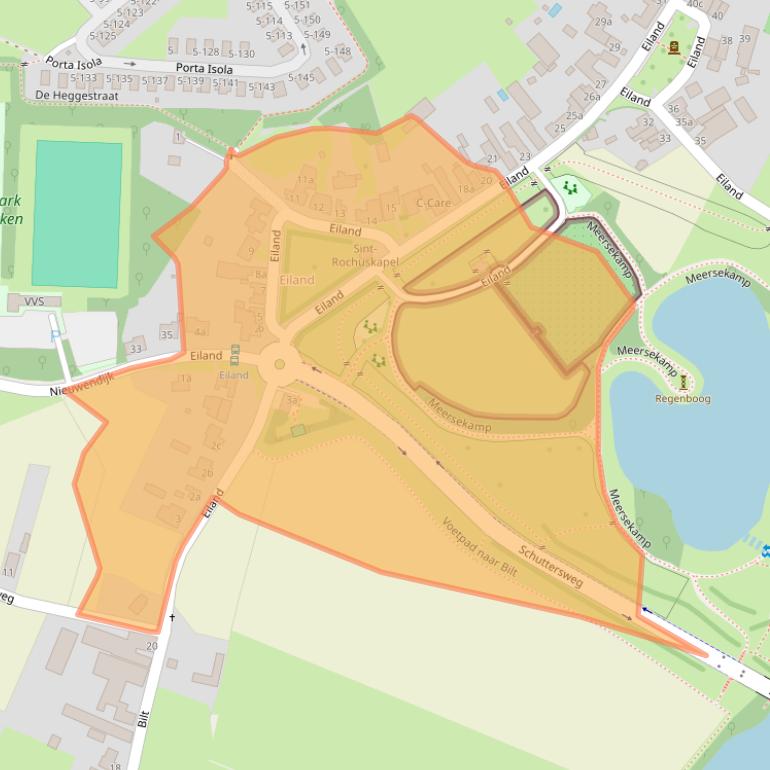 Kaart van postcodegebied 6107CA.