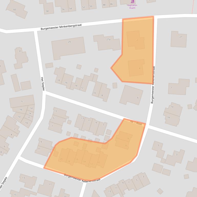 Kaart van postcodegebied 6107CS.