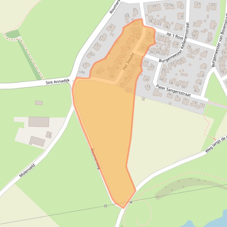 Kaart van postcodegebied 6107CW.