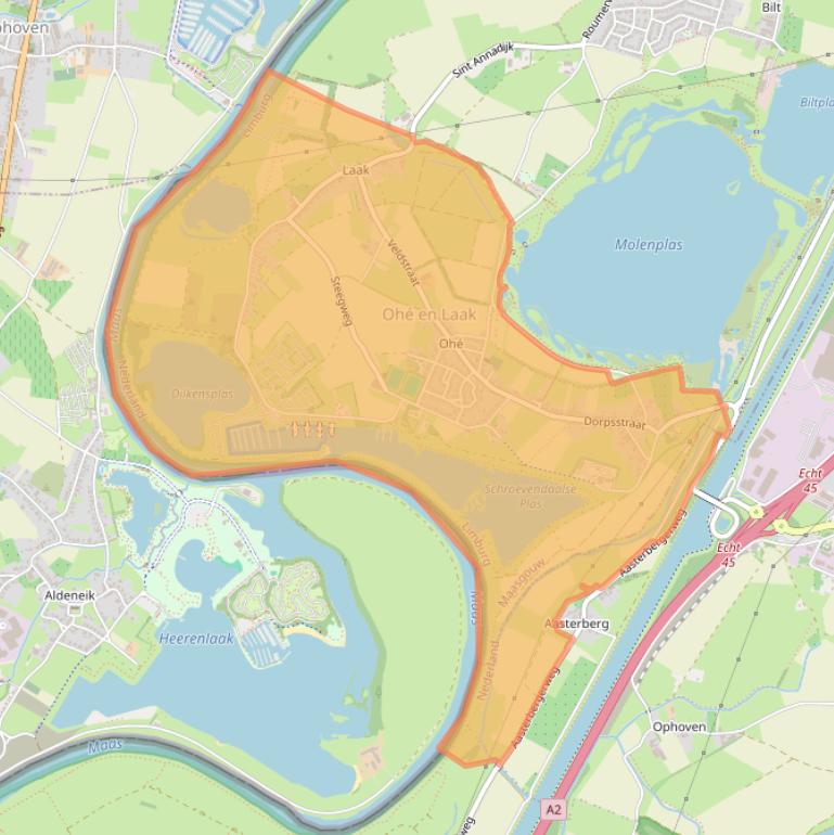 Kaart van postcodegebied 6109.