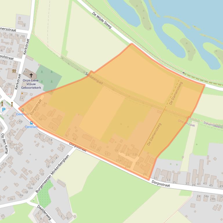 Kaart van postcodegebied 6109AC.