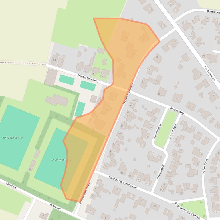 Kaart van postcodegebied 6109AH.