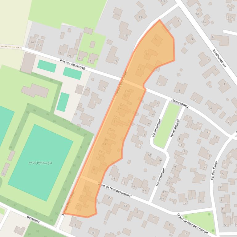 Kaart van postcodegebied 6109AJ.