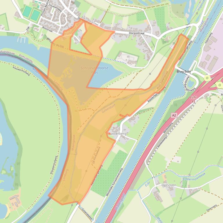 Kaart van postcodegebied 6109AL.