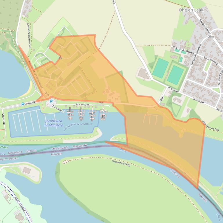 Kaart van postcodegebied 6109RB.