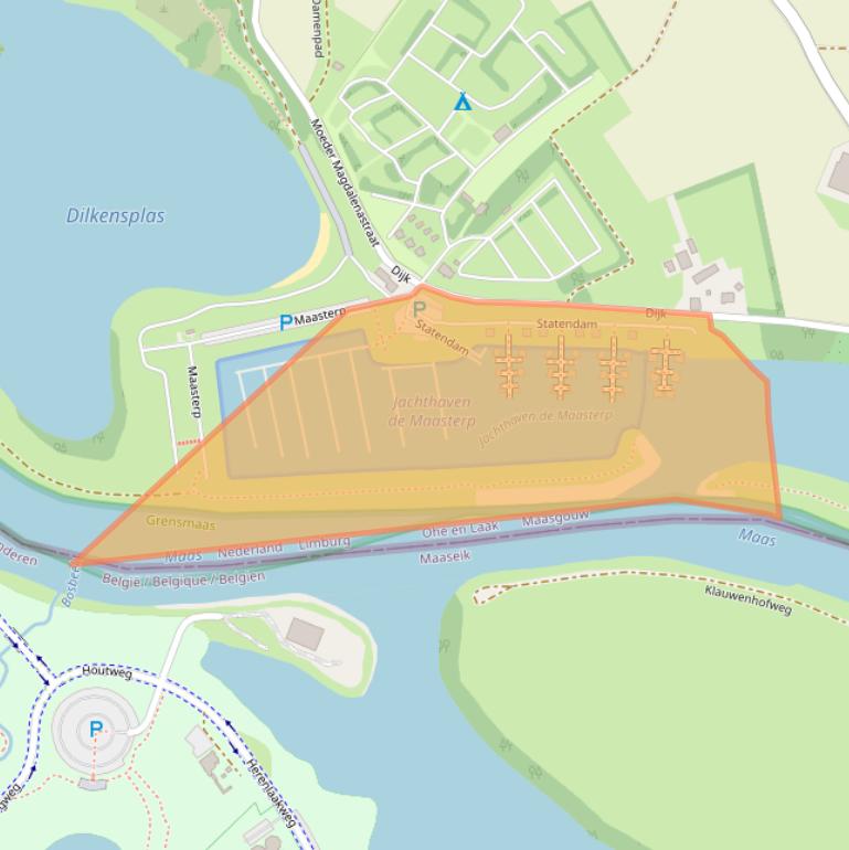 Kaart van postcodegebied 6109RD.