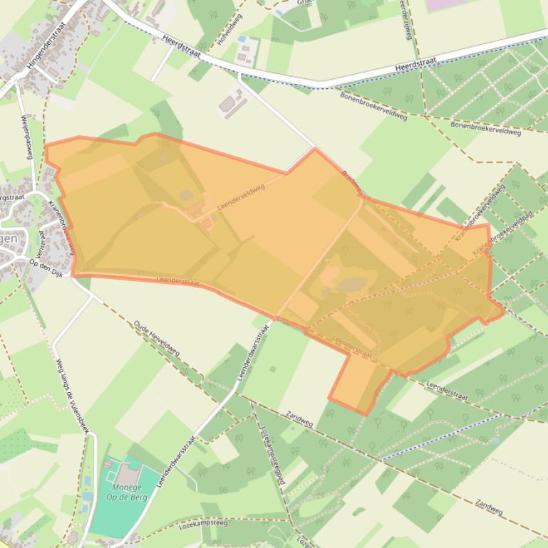 Kaart van postcodegebied 6111AA.
