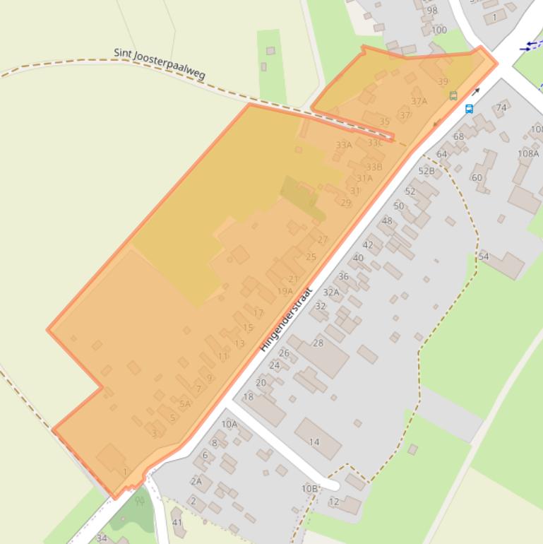 Kaart van postcodegebied 6111AB.